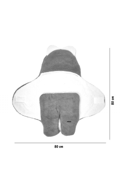 0-12 Ay Çift Kat Elyaflı Bebek Dış Kundak- Pelüş Bebek Battaniyesi- Ayaklı Welsoft Bebek Uyku Tulumu - 10