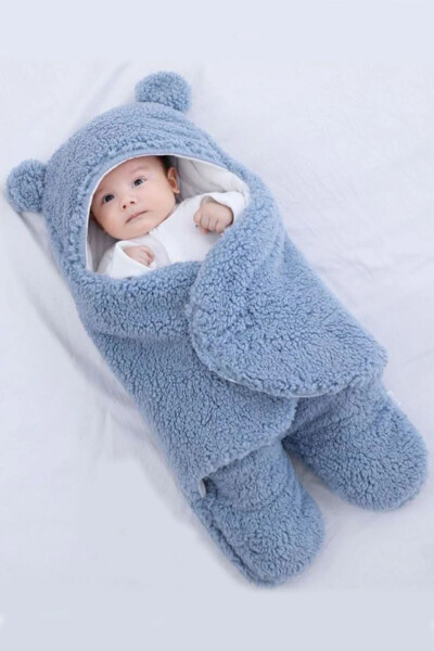 0 - 12 Month Earflap Welsoft Outer Swaddle Baby Blanket - 1