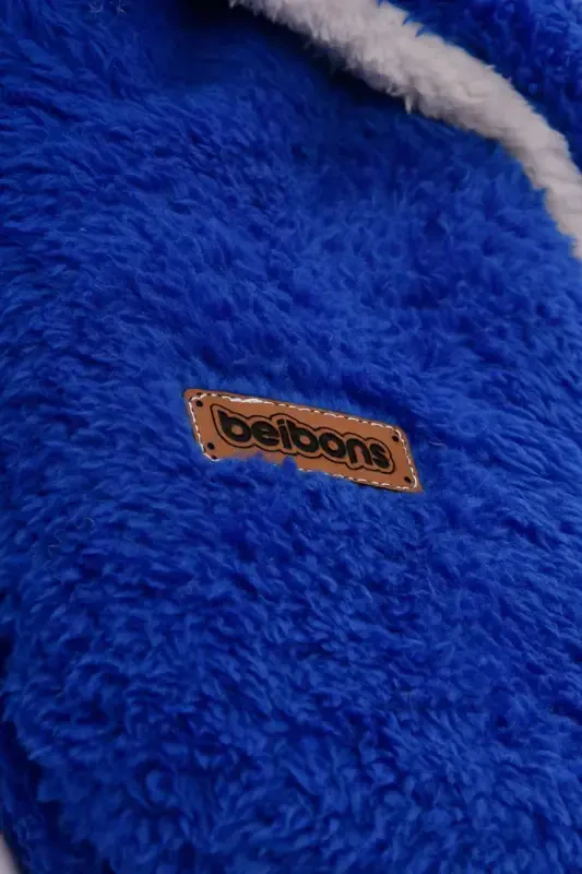 0-12 Months Double Layer Fiber Baby Outer Swaddle- Plush Baby Blanket- Footed Welsoft Baby Sleeping Bag-Blue - 4