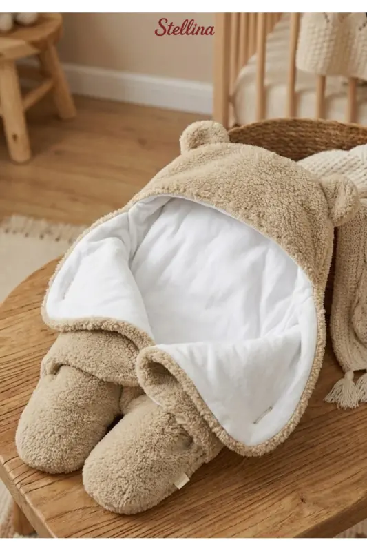 0 - 12 Months Earflap Welsoft Outer Swaddle Baby Blanket - 3