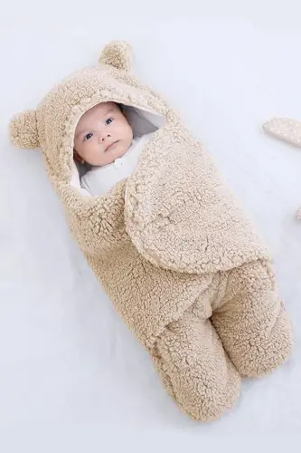 0 - 12 Months Earflap Welsoft Outer Swaddle Baby Blanket - 6