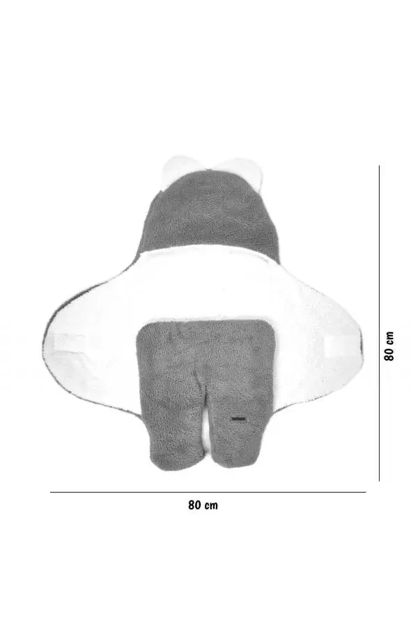 0-12 Oylik Ikki Qavatli Tolali Bolalar Tashqi Kundak - Plush Bolalar Adyol - Oyoqli Welsoft Bolalar Uyqu Kostyumi - 5