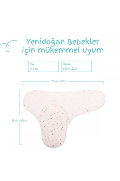 0 - 3 Month Patterned Swaddle 100% Cotton - NEW - SEVI BEBE (1)