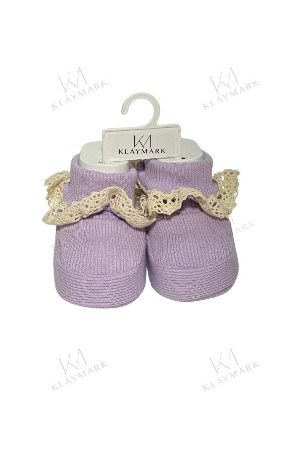0-3 Months Lace Baby Booties - 1