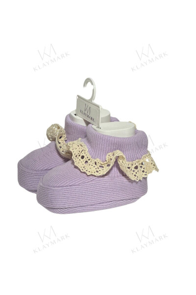 0-3 Months Lace Baby Booties - KLAYMARK (1)