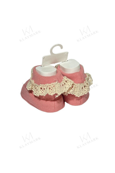 0-3 Months Lacy Baby Booties - 3