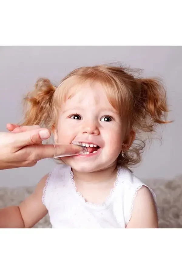 0-3 Years Old Silicone Baby Palate Teether Child Finger Toothbrush - 2