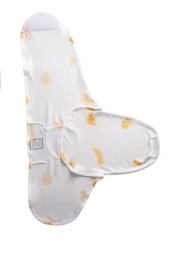 0 - 4 Ay Desenli Renkli Cırtlı Yeni Sezon Pamuk Kundak %100 Pamuk (OEKO TEX CIF BELGELİ)-ALTIN YAPRAK - 6