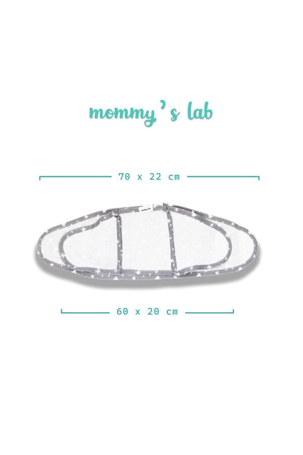 0-4 Ay Yeni Sezon Desenli Renkli % 100 Pamuk Hazır Yarım Kuşak Kundak Kemer (OEKO TEX CIF BELGELİ)-GRİ YILDIZ - 18