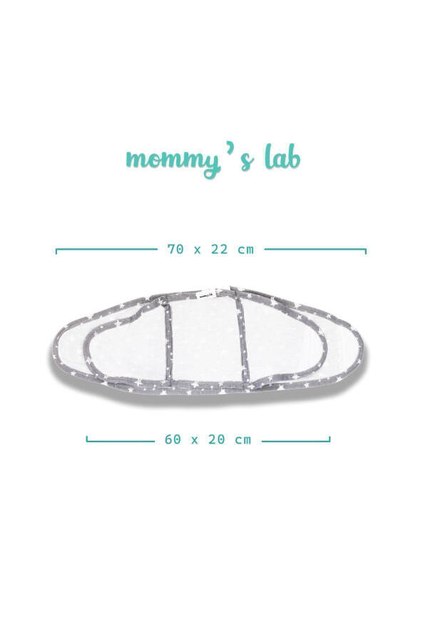 0-4 Ay Yeni Sezon Desenli Renkli % 100 Pamuk Hazır Yarım Kuşak Kundak Kemer (OEKO TEX CIF BELGELİ)-GRİ YILDIZ - 2