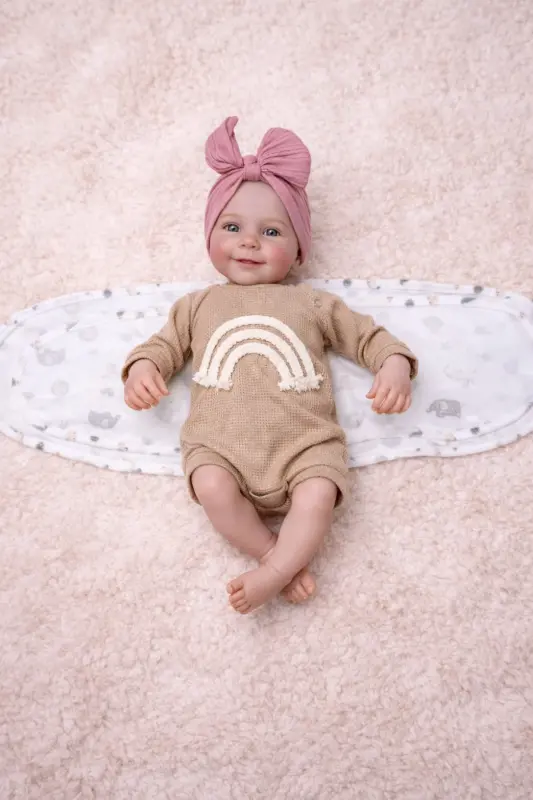 0-4 Ay Yeni Sezon Desenli Renkli % 100 Pamuk Hazır Yarım Kuşak Kundak Kemer (OEKO TEX CIF BELGELİ)-Hayvan Desen - 4