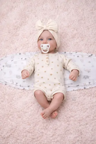 0-4 Ay Yeni Sezon Desenli Renkli % 100 Pamuk Hazır Yarım Kuşak Kundak Kemer (OEKO TEX CIF BELGELİ)-Hayvan Desen - 8