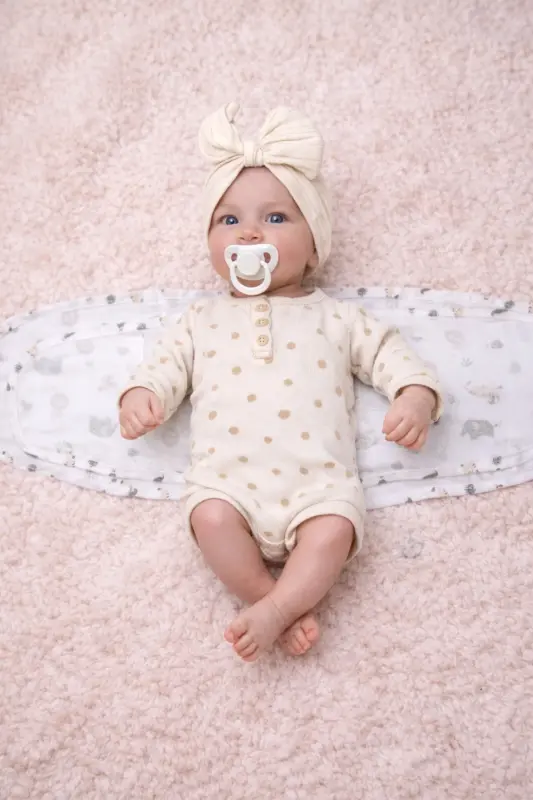 0-4 Ay Yeni Sezon Desenli Renkli % 100 Pamuk Hazır Yarım Kuşak Kundak Kemer (OEKO TEX CIF BELGELİ)-Hayvan Desen - 8