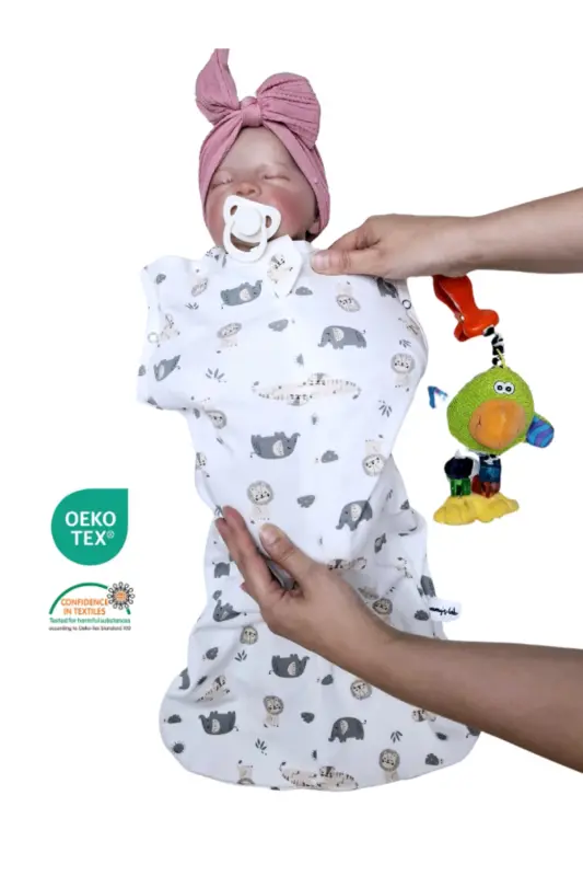 0-4 Ay Yeni Sezon Desenli Renkli Çıtçıtlı Fermuarlı Tulum Kundak % 100 PAMUK (OEKO TEX CIF BELGELİ)-Bej - 5