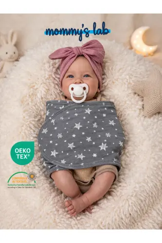 0-4 Months New Season Patterned Colorful 100% Cotton Ready Belt Swaddle Belt Half Swaddle - 1