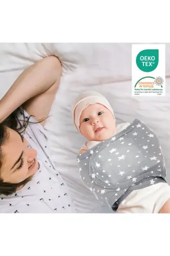 0-4 Months New Season Patterned Colorful 100% Cotton Ready Belt Swaddle Belt Half Swaddle - 2