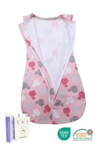 0-4 Months New Season Patterned Colorful Snap Fastener Zippered Romper Swaddle 100% COTTON (OEKO TEX CIF CERTIFIED)-Kitty Mimi - 1