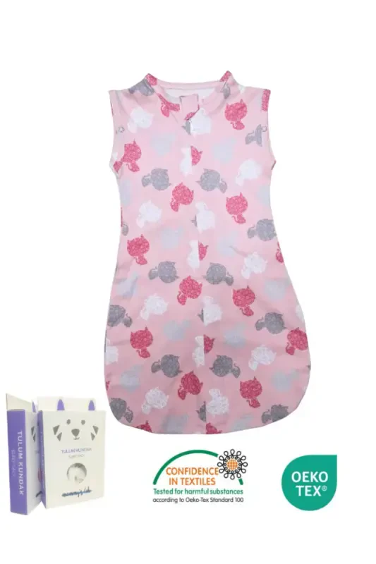 0-4 Months New Season Patterned Colorful Snap Fastener Zippered Romper Swaddle 100% COTTON (OEKO TEX CIF CERTIFIED)-Kitty Mimi - 2