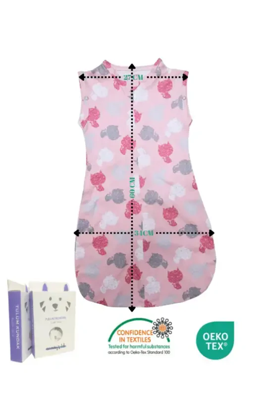 0-4 Months New Season Patterned Colorful Snap Fastener Zippered Romper Swaddle 100% COTTON (OEKO TEX CIF CERTIFIED)-Kitty Mimi - 8