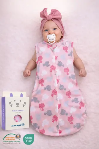 0-4 Months New Season Patterned Colorful Snap Fastener Zippered Romper Swaddle 100% COTTON (OEKO TEX CIF CERTIFIED)-Kitty Mimi - 8
