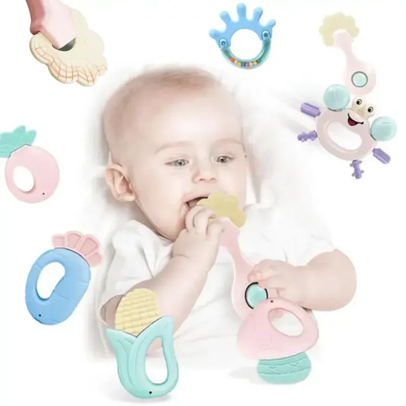 14PCS Baby Rattles 0-6 Months, Baby Teething Toys with Storage Case, Infant Toys 0-3-6-12 Months, Baby Teether Set,Baby Girl Toys, Best Newborn Present for Babies Boy Girl - 2