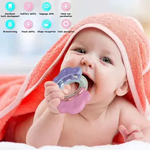 14PCS Baby Rattles 0-6 Months, Baby Teething Toys with Storage Case, Infant Toys 0-3-6-12 Months, Baby Teether Set,Baby Girl Toys, Best Newborn Present for Babies Boy Girl - 4
