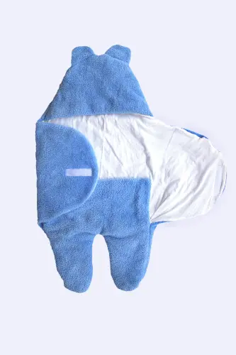 0-9 AY Pamuk Bebek Dış Kundak, Bebek Battaniyesi, Bebek Uyku Tulumu Kış Ayları İçin İdeal İç Kısım-mavi - 3