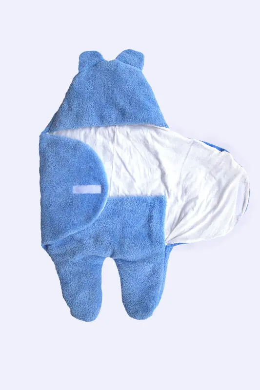 0-9 AY Pamuk Bebek Dış Kundak, Bebek Battaniyesi, Bebek Uyku Tulumu Kış Ayları İçin İdeal İç Kısım-mavi - 3