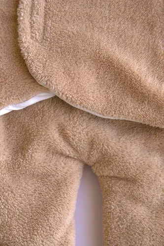 0-9 MONTHS Cotton Baby Swaddle, Baby Blanket, Baby Sleeping Bag Ideal for Winter Months Inner Part-brown - 3