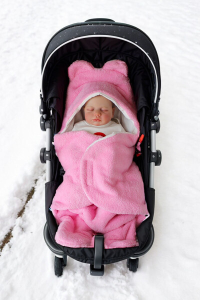 0-9 Months Cotton Baby Swaddle, Baby Blanket, Baby Sleepsuit Ideal for Winter Months Inner Part - EKOZMONOT BEBEK TULUMLARI