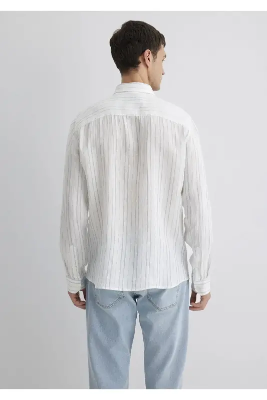 0211525-89288 Striped Blue Shirt - 5