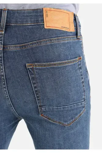 035 Ryan Super Slim Fit High Waist Skinny Leg Dark Blue Men's Pants - 6