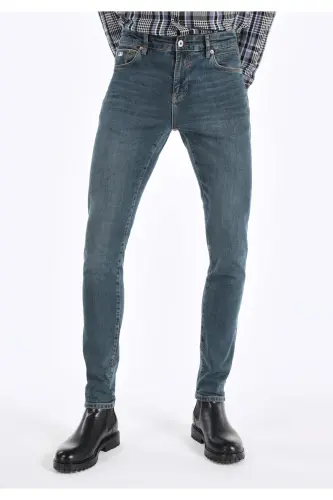 Slim Fit Düşük Bel Dar Paça Erkek Denim Jean Pantolon - NICOLE WASH - 4