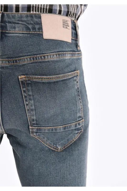 Slim Fit Düşük Bel Dar Paça Erkek Denim Jean Pantolon - NICOLE WASH - 6
