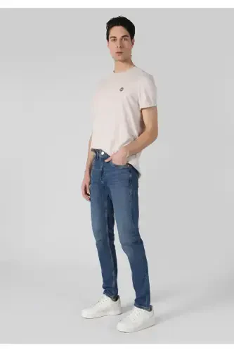 041 Danny Slim Fit Low Rise Skinny Blue Men's Pants - 3