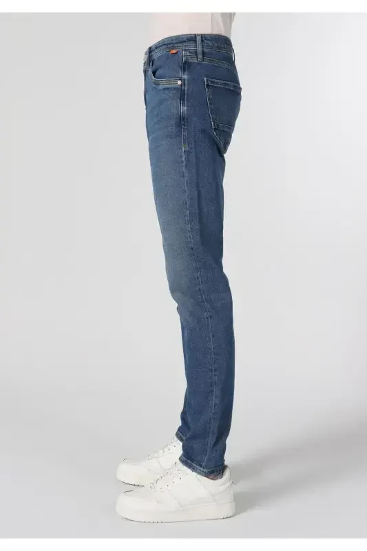 041 Danny Slim Fit Low Rise Skinny Blue Men's Pants - 5