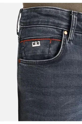 041 Мужские брюки Danny Slim Fit с низкой посадкой, прямые, темно-синие - 4