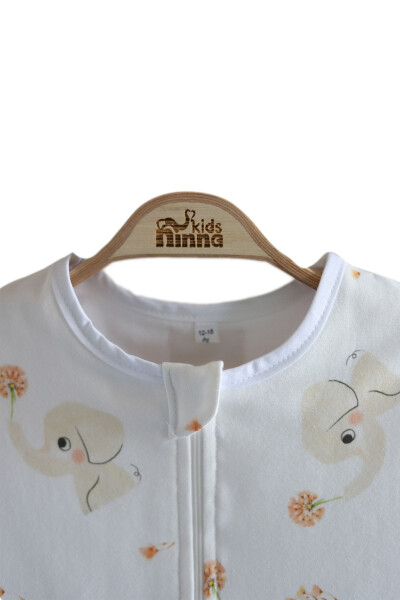 0.5 Tog (kısa Kollu) Yazlık Bebek Ve Çocuk Uyku Tulumu - Elephant Love - 7