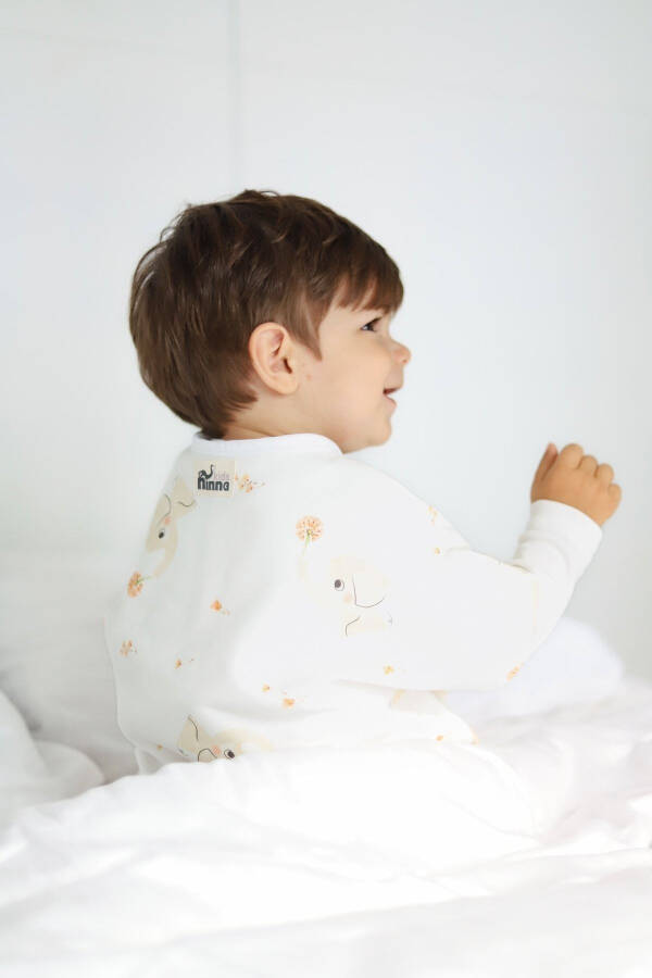 0.5 Tog (Short Sleeve) Summer Baby & Kids Sleeping Bag - Elephant Love - 5