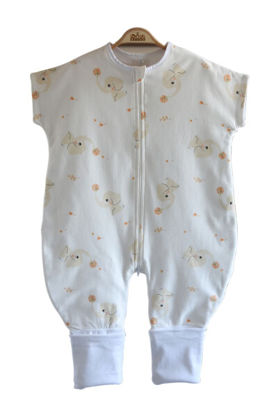 0.5 Tog (Short Sleeve) Summer Baby & Kids Sleeping Bag - Elephant Love - 6