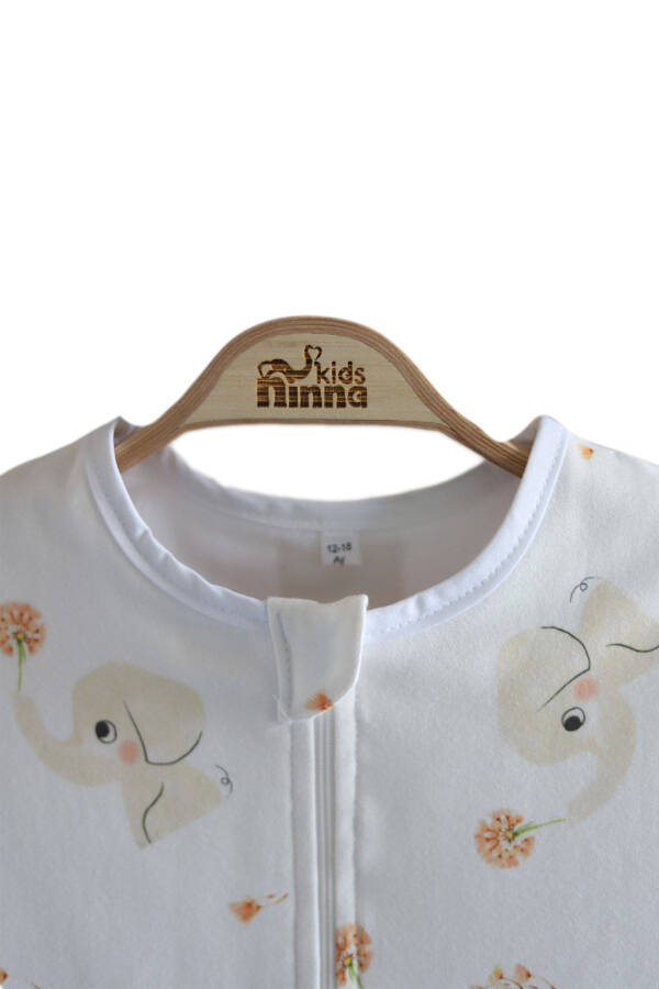 0.5 Tog (Short Sleeve) Summer Baby & Kids Sleeping Bag - Elephant Love - 7