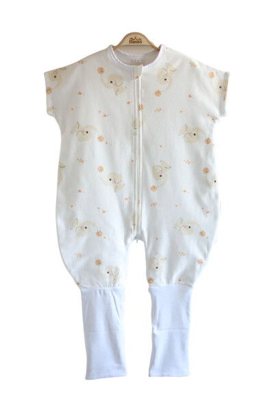 0.5 Tog (Short Sleeve) Summer Baby & Kids Sleeping Bag - Elephant Love - 8