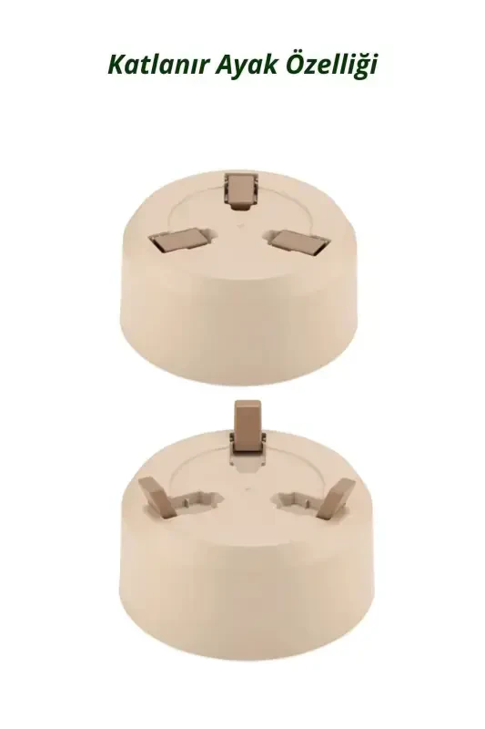 0.7 Liters 15cm Orbita Pot with Legs, Perforated, Drained Plastic Succulent Violet Arrangement Pot-No1 ANTHRACITE - 4