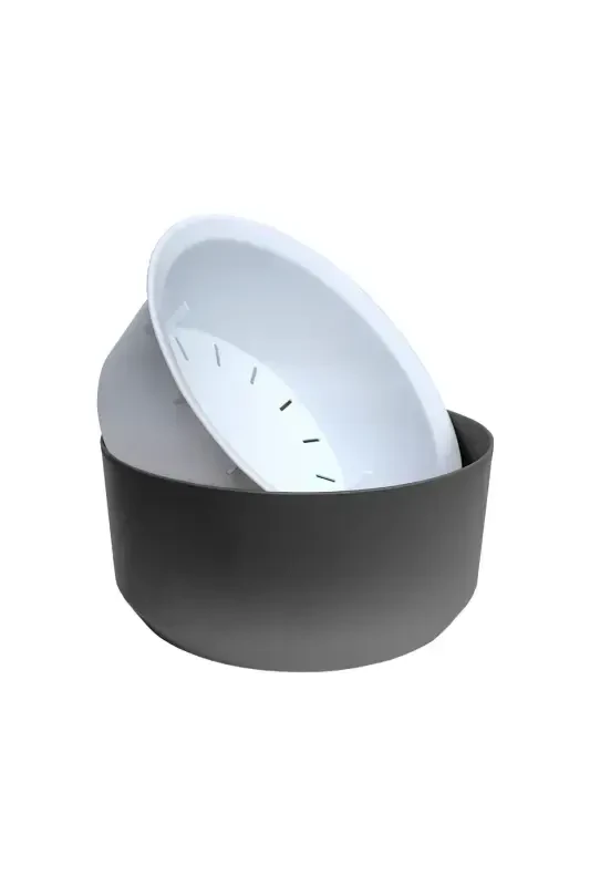 0,7 Litr 15cm Orbita Gultuvak Oyoqli Teshikli Suv o'tkazgichli Plastik Sukulent Binafsha Aranjman Gultuvagi-No1 ANTRASIT - 6