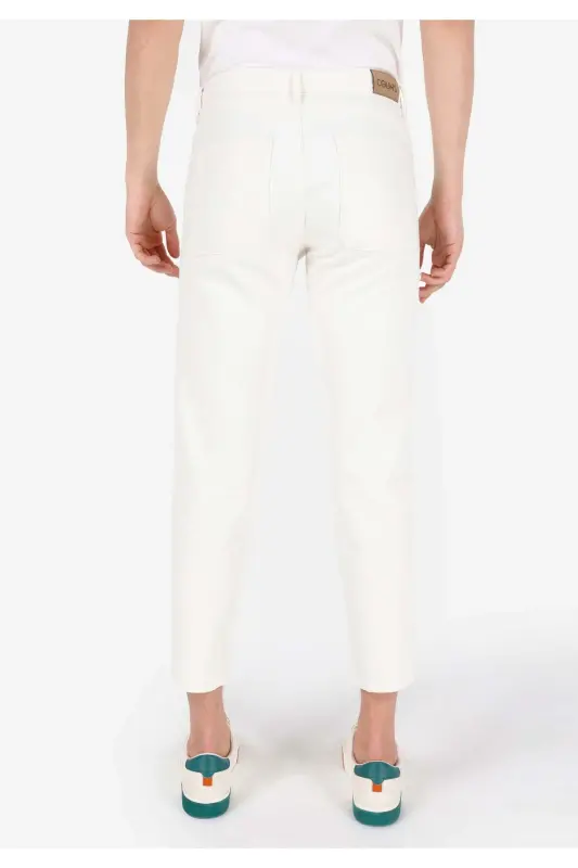 079 Aster relaxed fit, high waist straight leg, natural men's trousers. - 2