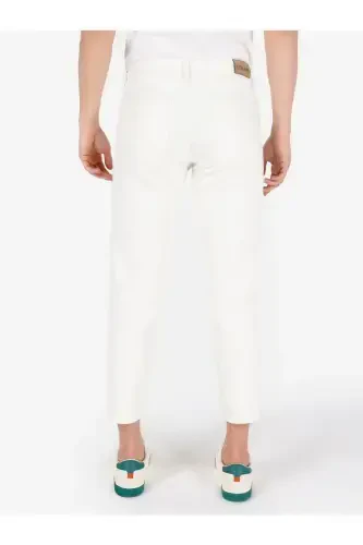 079 Aster relaxed fit, high waist straight leg, natural men's trousers. - COLIN’S (1)