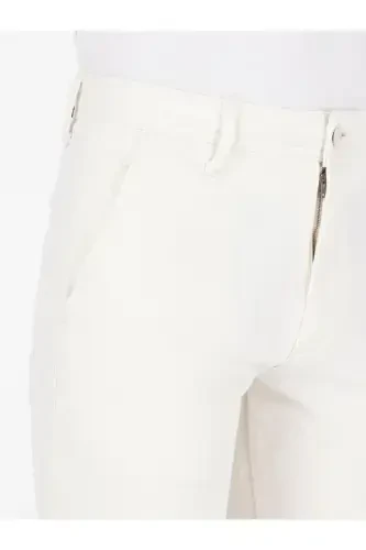 079 Aster relaxed fit, high waist straight leg, natural men's trousers. - 5