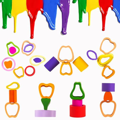 Symdiro Montessori Toys for 1 2 3 Year Old Boys Girls - Wooden Sorting & Stacking Toys for Kids - Toddler Toys Age 1-3 - Shape Sorter and Color Stacker Preschool Kids Gifts - 5