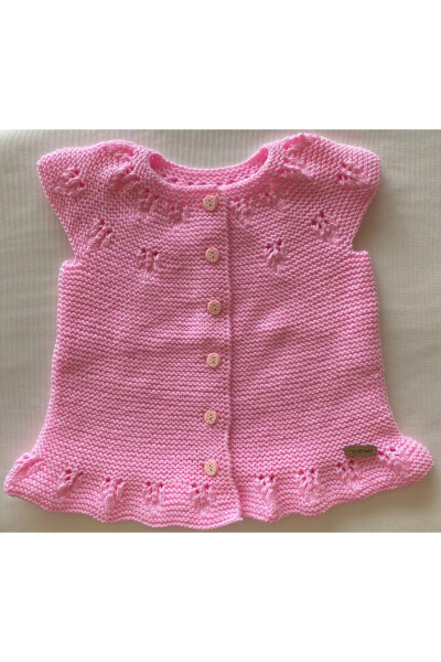 1-2 YEARS OLD BABY HAND MADE (HAND-KNITTED) CARDIGAN - BABY WOOL - 1