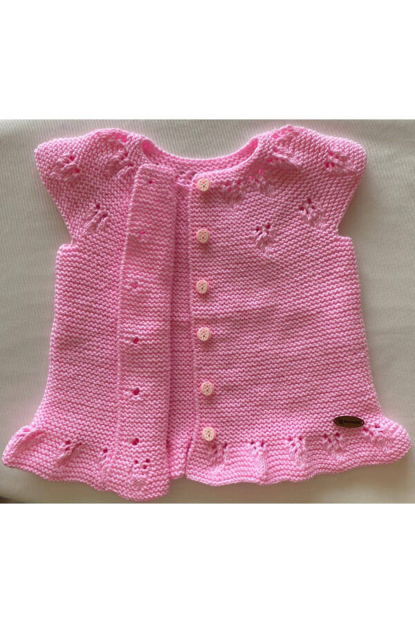 1-2 YEARS OLD BABY HAND MADE (HAND-KNITTED) CARDIGAN - BABY WOOL - 2